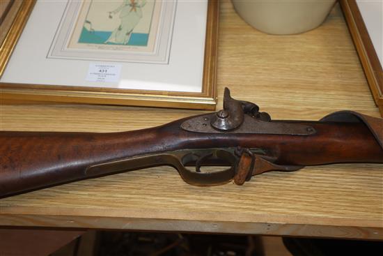 An 1868 Enfield percussion cap musket